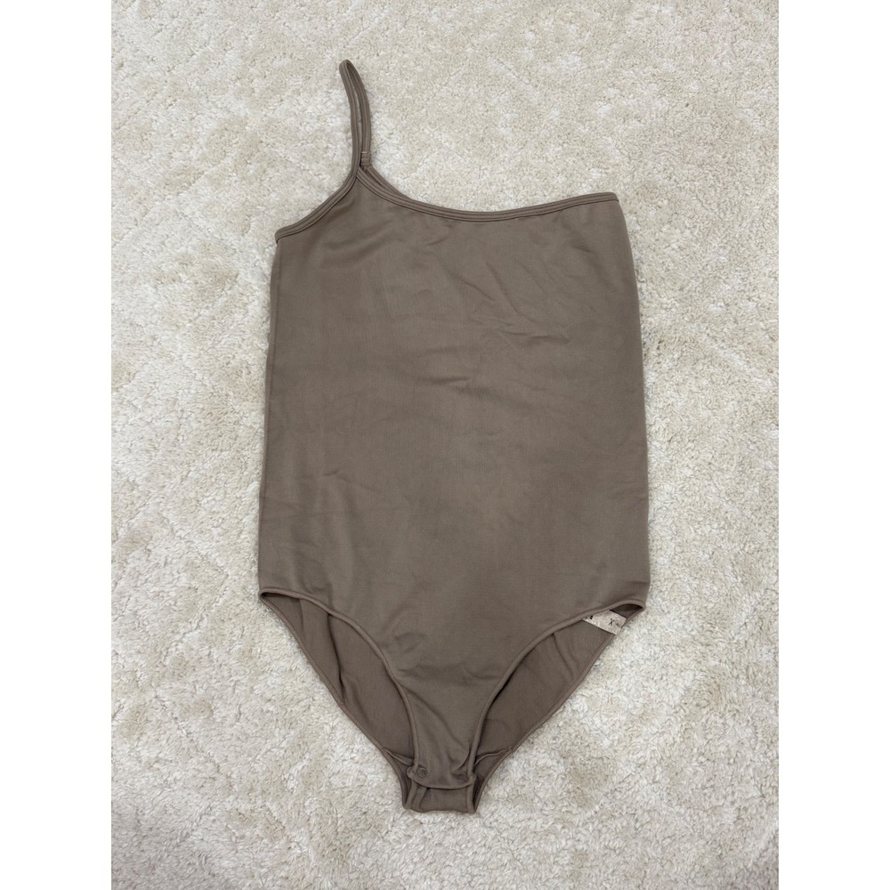 SKIMS Fits Everybody One Shoulder Bodysuit Taupe Brown XXS/XS RN 158973